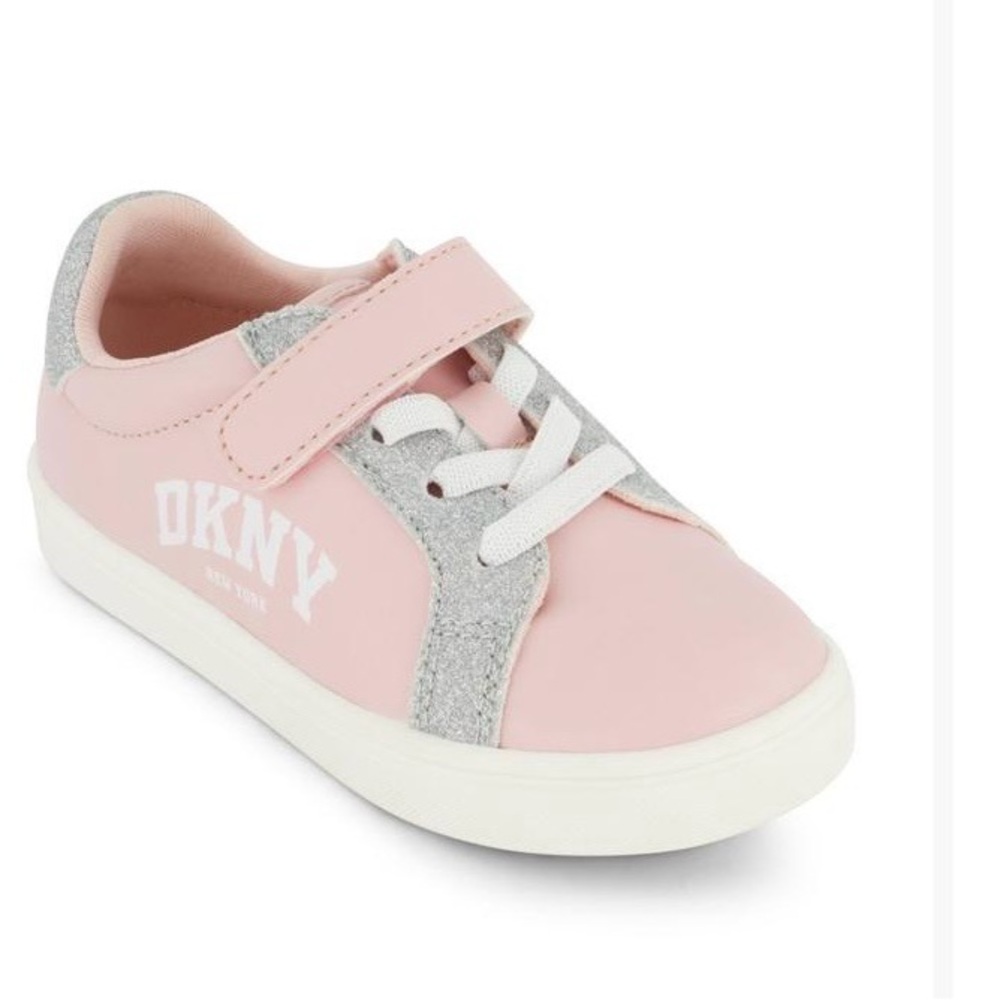 DKNY Kids Pink and Gray Sneakers